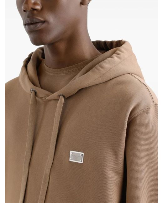 Felpa Con Cappuccio di Dolce & Gabbana in Brown da Uomo