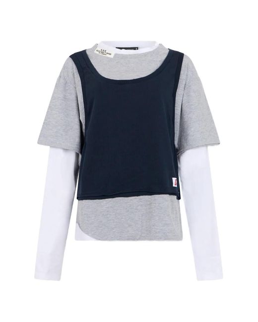 DSquared² Blue Layered2 Breezy-Fit Pullover
