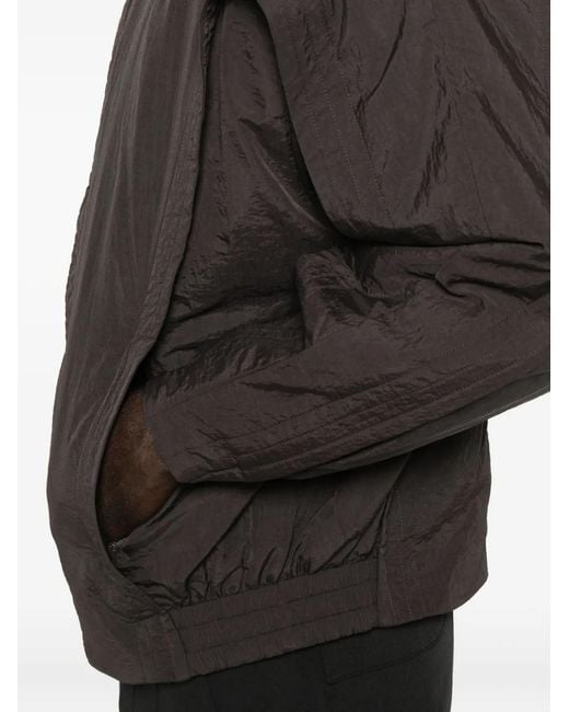 J.L-A.L Black Yot High-Neck Buttoned Jacket for men