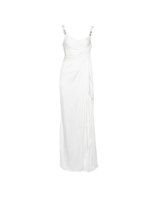 Vestido Drapeado Versace de color White