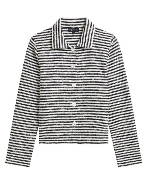 Agnes B. Gray Alberto Striped Tweed Jacket