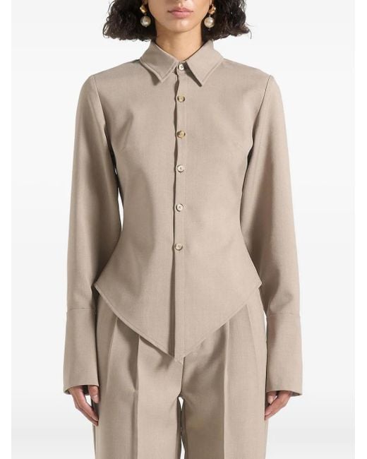 Manière De Voir Sonia Angled シャツ Natural