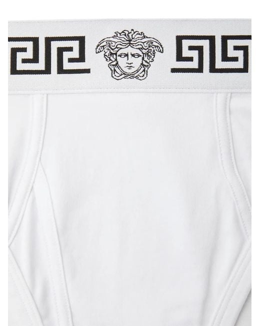 Versace White Cotton-Jersey Briefs for men