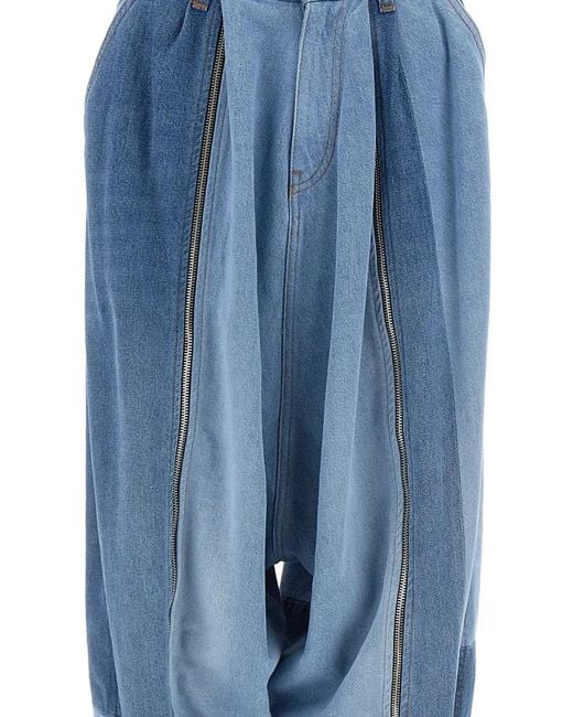 Coperni Blue Sarouel Patchwork Jeans