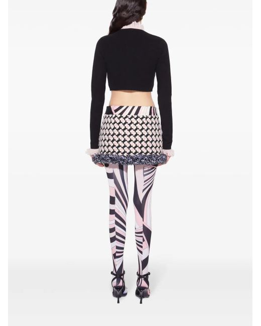 Emilio Pucci ツイード ミニスカート Black