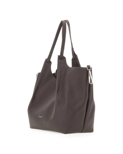 Gianni Chiarini Brown Large Dua Hammered Leather Tote Bag