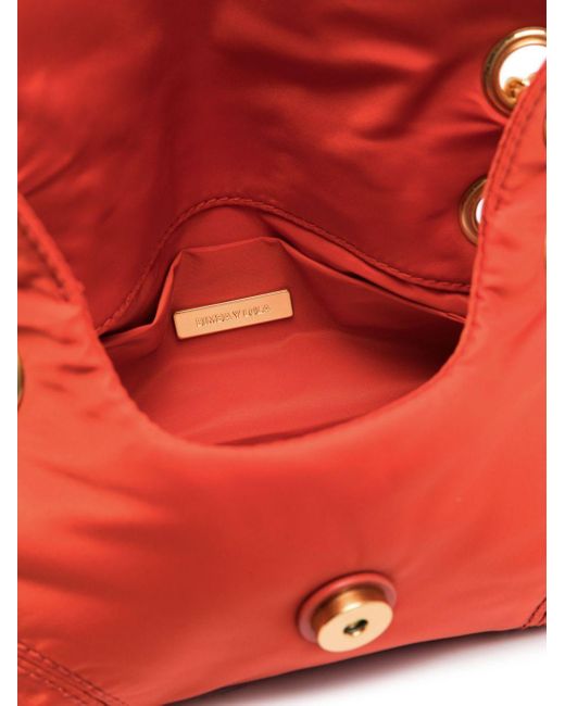 Bimba Y Lola Red Small Logo-lettering Shoulder Bag