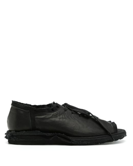 Lace-up leather sandals Yohji Yamamoto de hombre de color Black