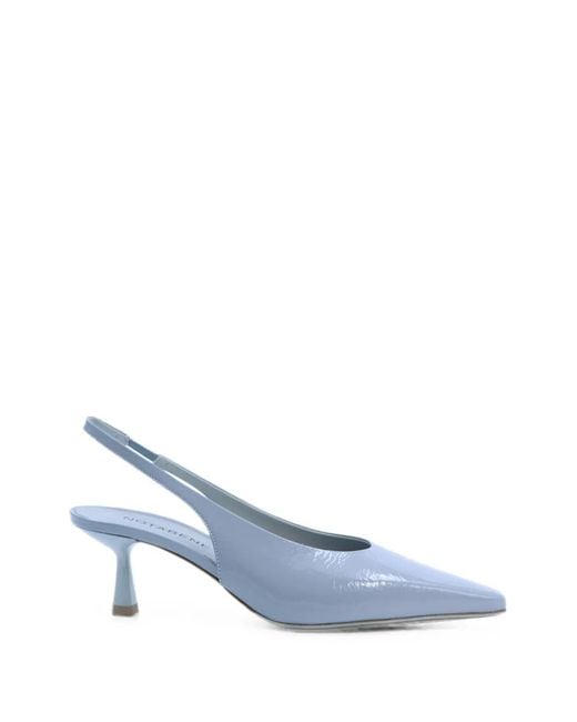Notabene Blue Emmely Patent-Leather Slingback Pumps