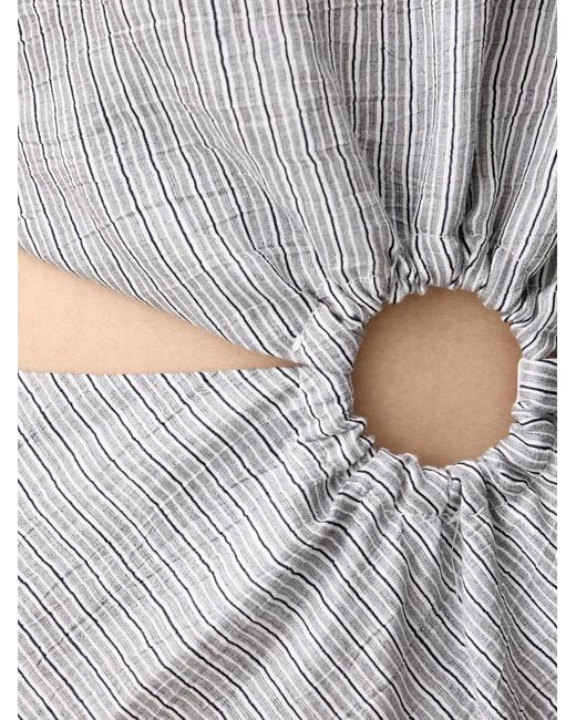 ViCOLO White Cut-Out Ring-Detail Dress