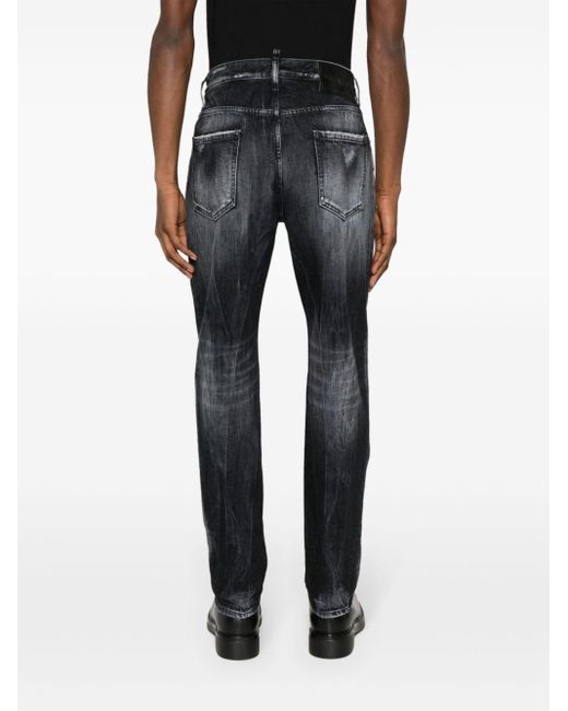 DSquared² Blue 642 Distressed Slim-leg Jeans for men