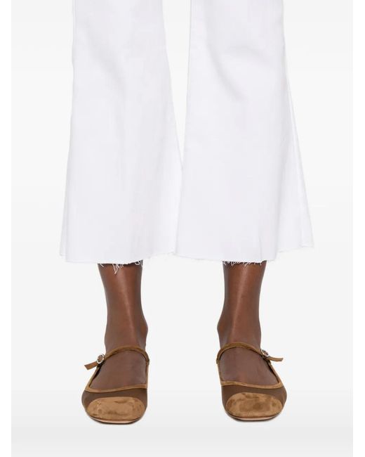 7 For All Mankind White Jeans Cropped