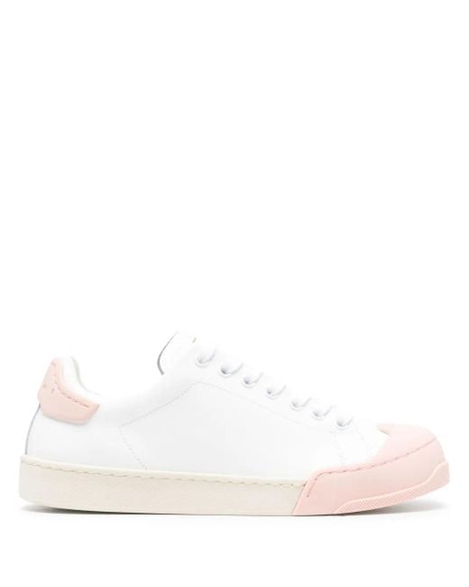 Marni White Dada Bumper Leather Sneakers