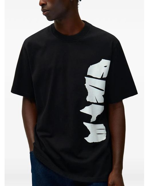 Arte' Black Logo-Print T-Shirt