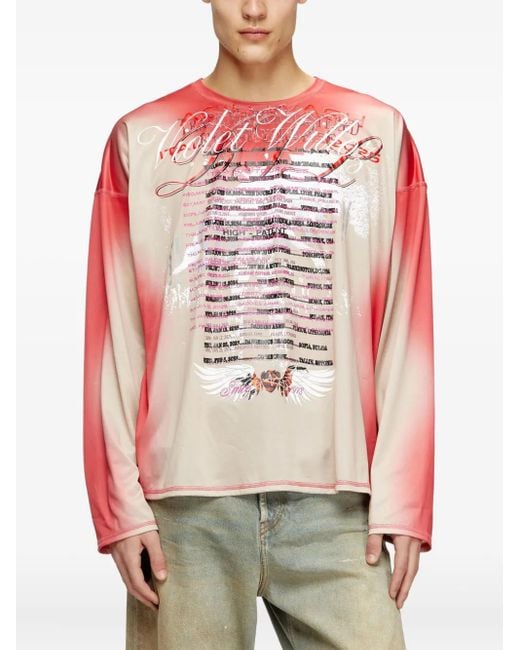 DIESEL Remaster Capsule T-olavi-bb Tシャツ Pink