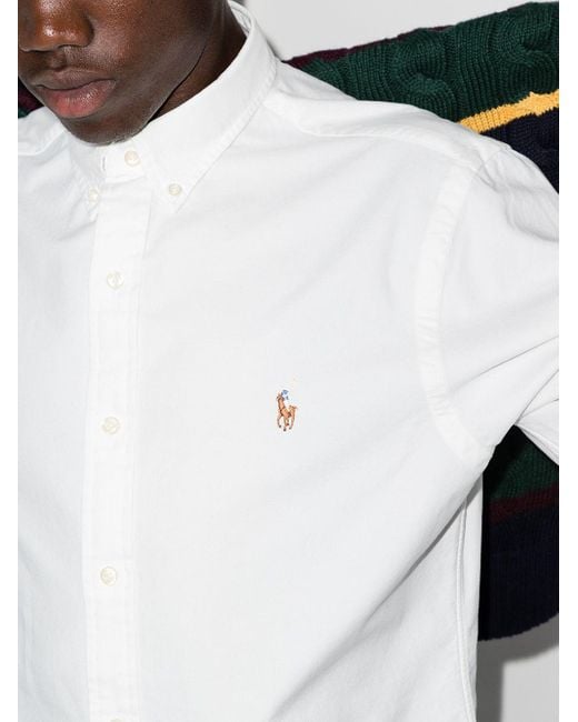 Ingrijpen Dislocatie Recyclen Polo Ralph Lauren Slim-fit Linen Shirt in White for Men | Lyst Canada