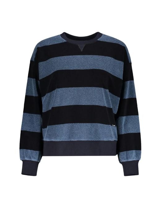 Moorer Blue Gestreifter Pullover