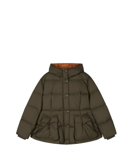 JNBY Green Quilted Hooded Down Jacket