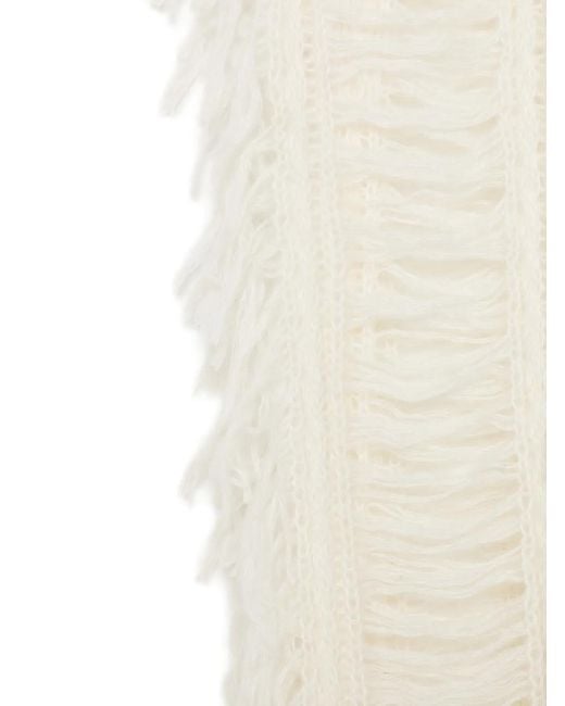 Ann Demeulemeester White Drina Scarf