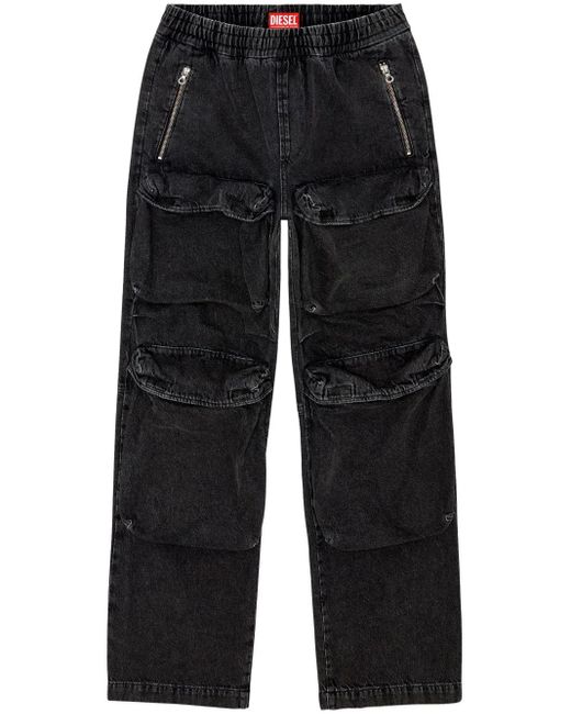メンズ DIESEL D-beartson ストレートジーンズ Blue