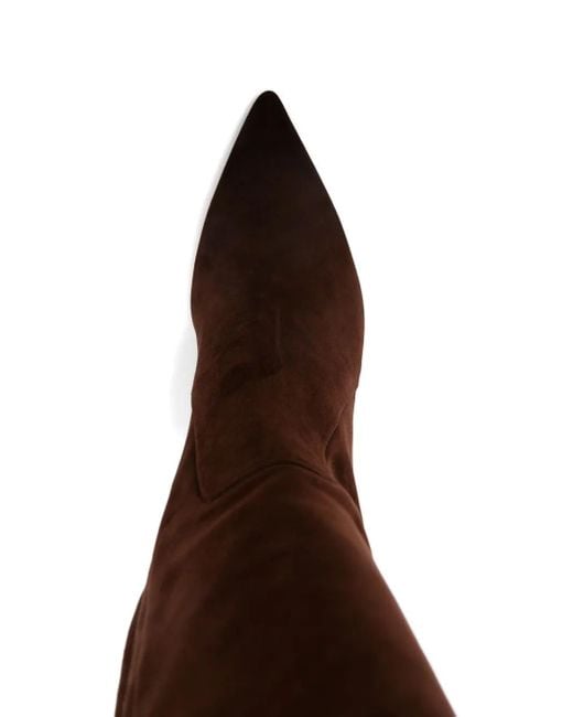 Bottes En Daim À Bout Pointu 90 Mm Santoni en coloris Brown