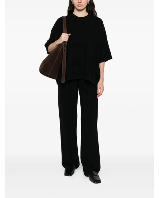 Mr. Mittens Black Short-Sleeve Merino Top