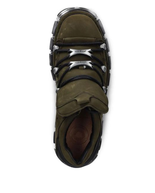 New Rock Black M-120N-C61 Lace-Up Chunky Sole Trainers