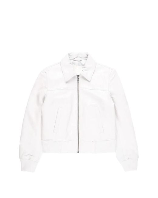 R13 White Berlin Leather Jacket