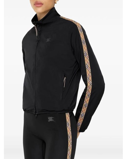 Burberry Black Veste En Nylon Stretch Réversible