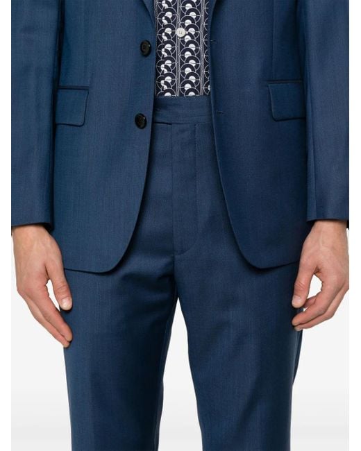 Fursac Blue Virgin Wool Suit for men