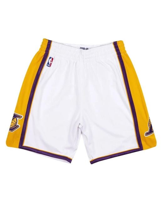 Mitchell & Ness White "Nba La Lakers 2009" Authentic Shorts for men
