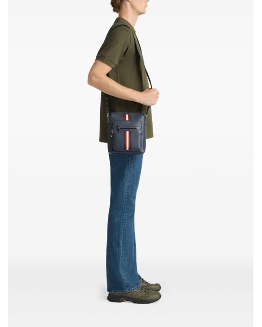 Bally Blue Leather Cross Body Bag for men