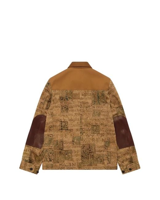 Junya Watanabe Brown Panelled Print Jacket for men