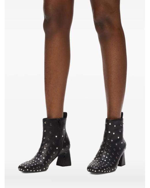 Botas con tacón cuadrado y apliques Karl Lagerfeld de color Black