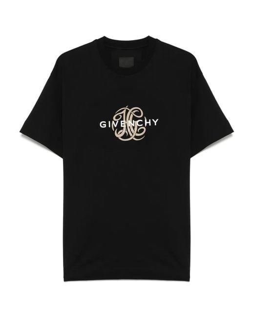 Givenchy Black Logo-Print T-Shirt for men