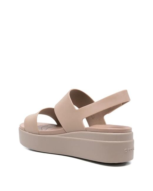 CROCSTM Natural Double-Strap Platform Sandals