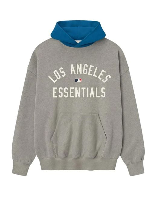 Fear Of God Gray X Mlb Dodgers Graphic Hoodie for men