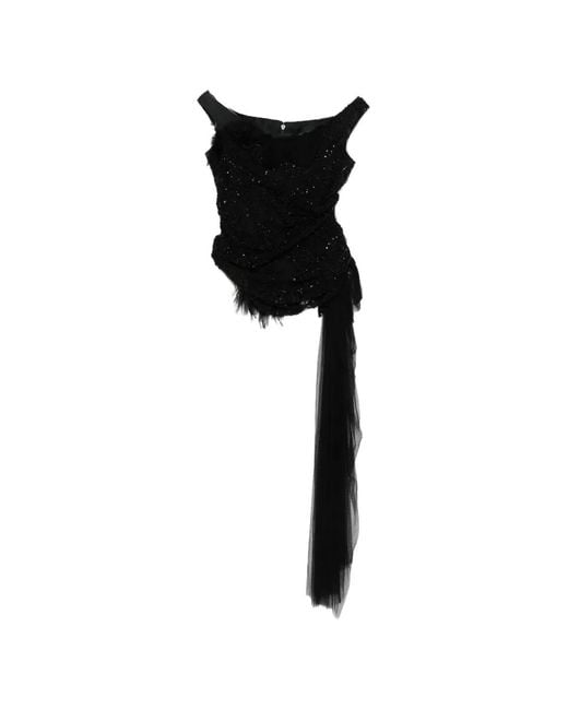 Marc Le Bihan Black Haut Brodé De Sequins