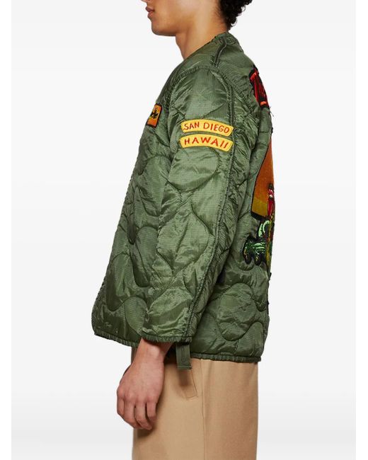 MadeWorn Green Rolling Stones Liner Jacket for men