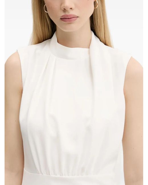 HUGO White Side-Split Midi Dress