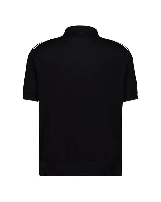 Givenchy Black Polo Boutonné À Poche Poitrine for men