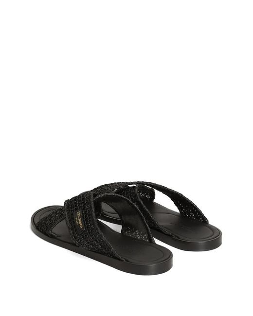 Dolce & Gabbana Black Sandals for men