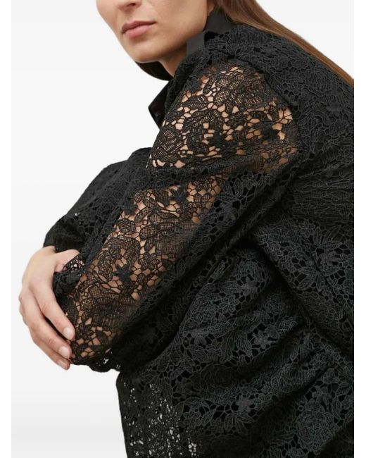 Bruuns Bazaar レースパネル ミニドレス Black