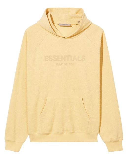 Fear Of God Yellow Logo-Print Hoodie for men