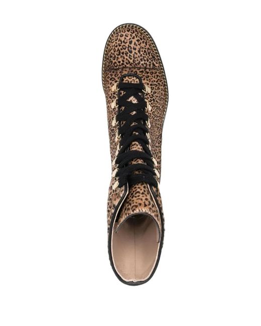 Stuart Weitzman Brown Jaguar-Print 40Mm Ankle Boots