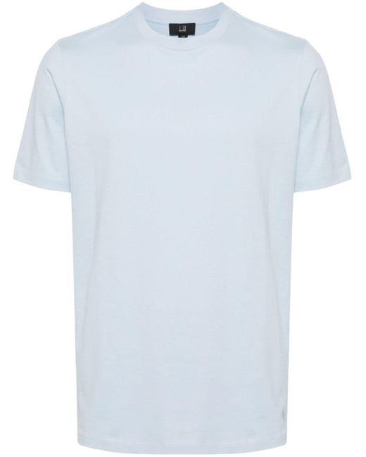 Dunhill White Logo-embroidered Cotton T-shirt for men