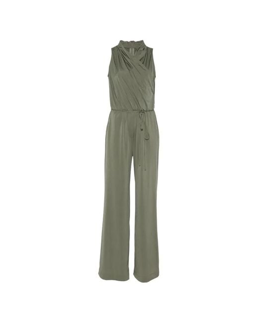 Luisa Cerano Green Combinaison À Design Sans Manches