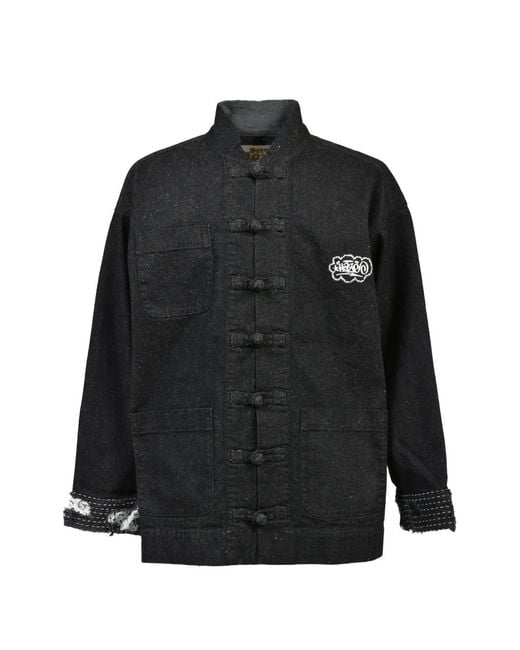 Dear BORO Black X Eric Haze Kung-Fu Denim Jacket for men