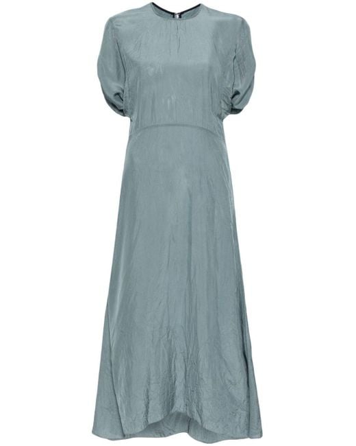 Victoria Beckham Blue Gerafftes Kleid