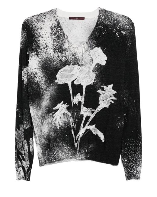 High Amuse プリント トップ Black
